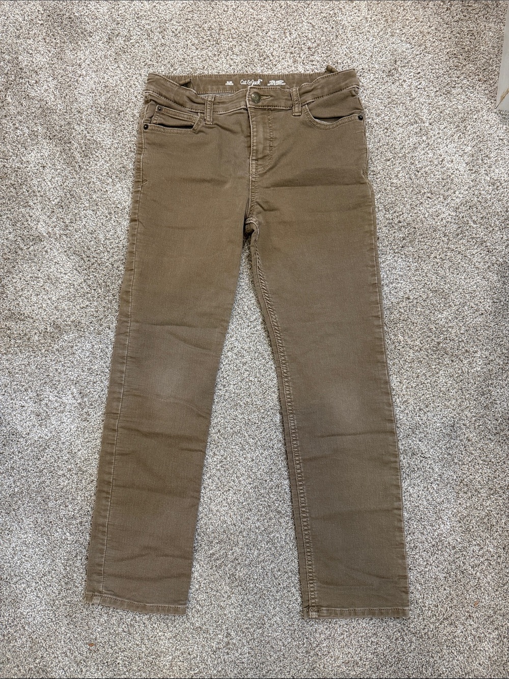Cat & Jack Boy’s Slim Fit Brown Jeans